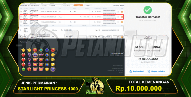 PEMBAYARAN JP SLOT PETANITOTO
