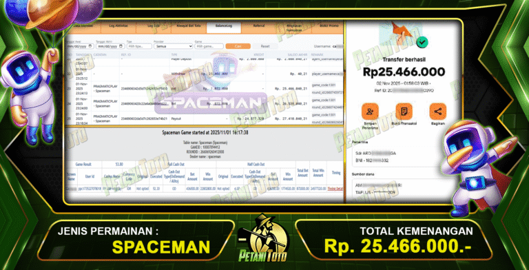 SPACEMAN GACOR PASTI PETANITOTO