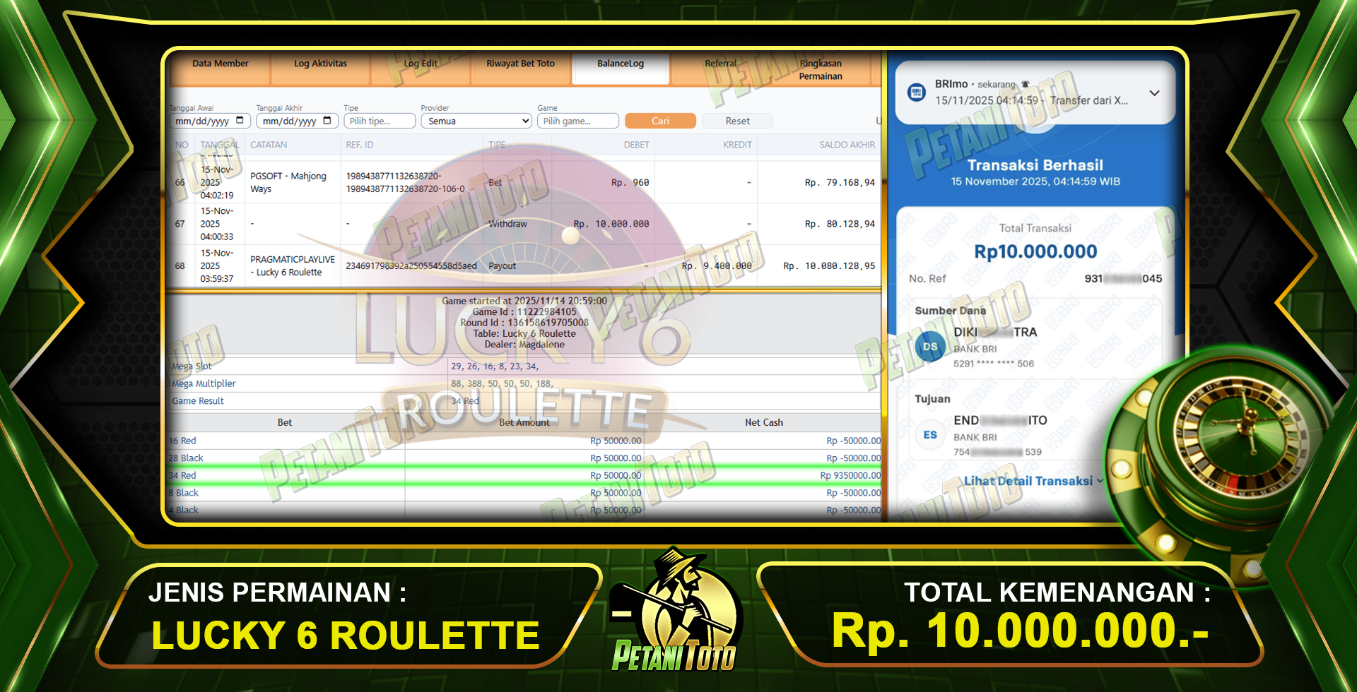 LUCKY 6 ROULETTE CASINO