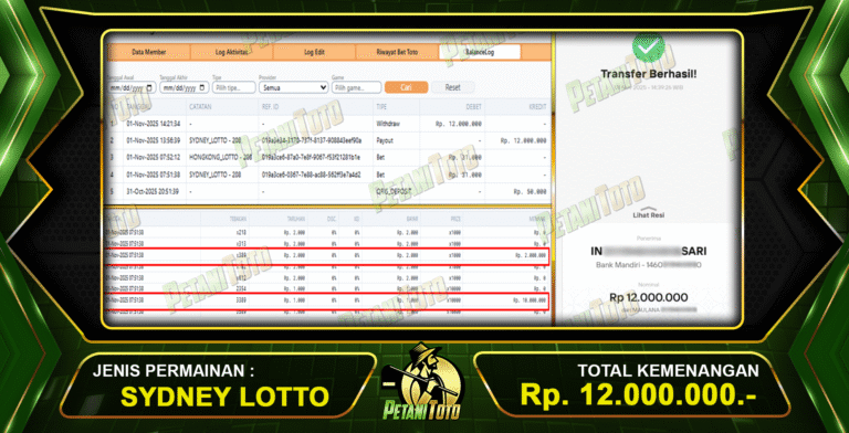 JP KELUARAN SDY PETANITOTO