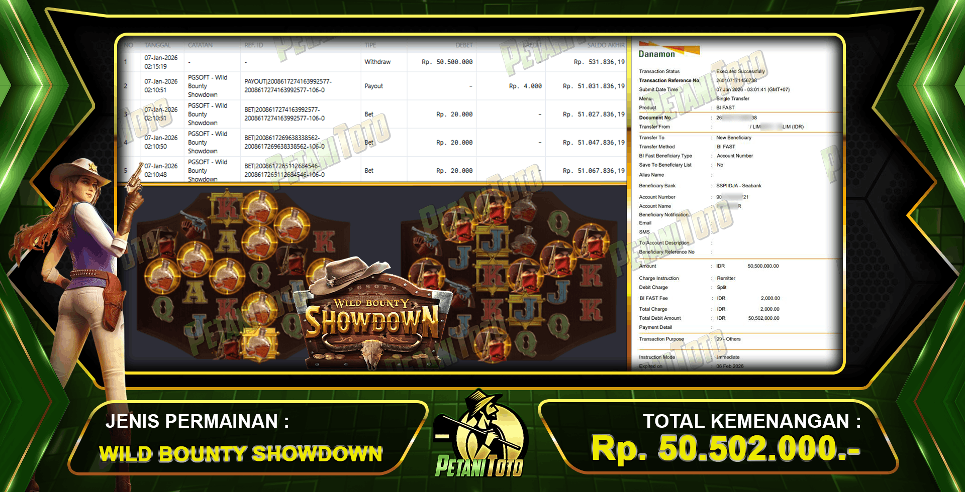 MENANG BOUNTY SHOWDOWN PETANITOTO