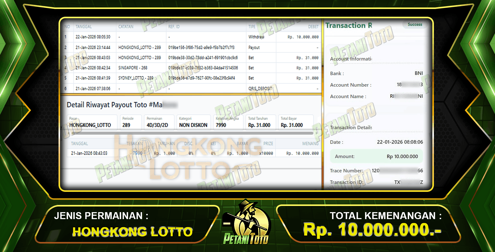 TIPS DAPAT WIN PETANITOTO