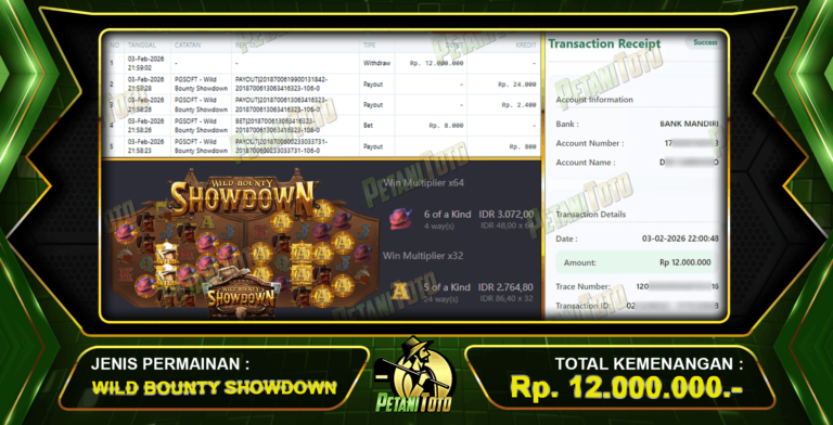 BUKTI JACKPOT GAME PETANITOTO