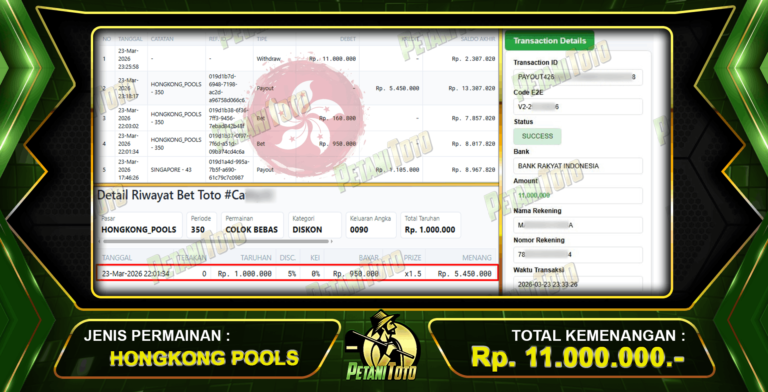 REZEKI TOGEL HONGKONG PETANITOTO