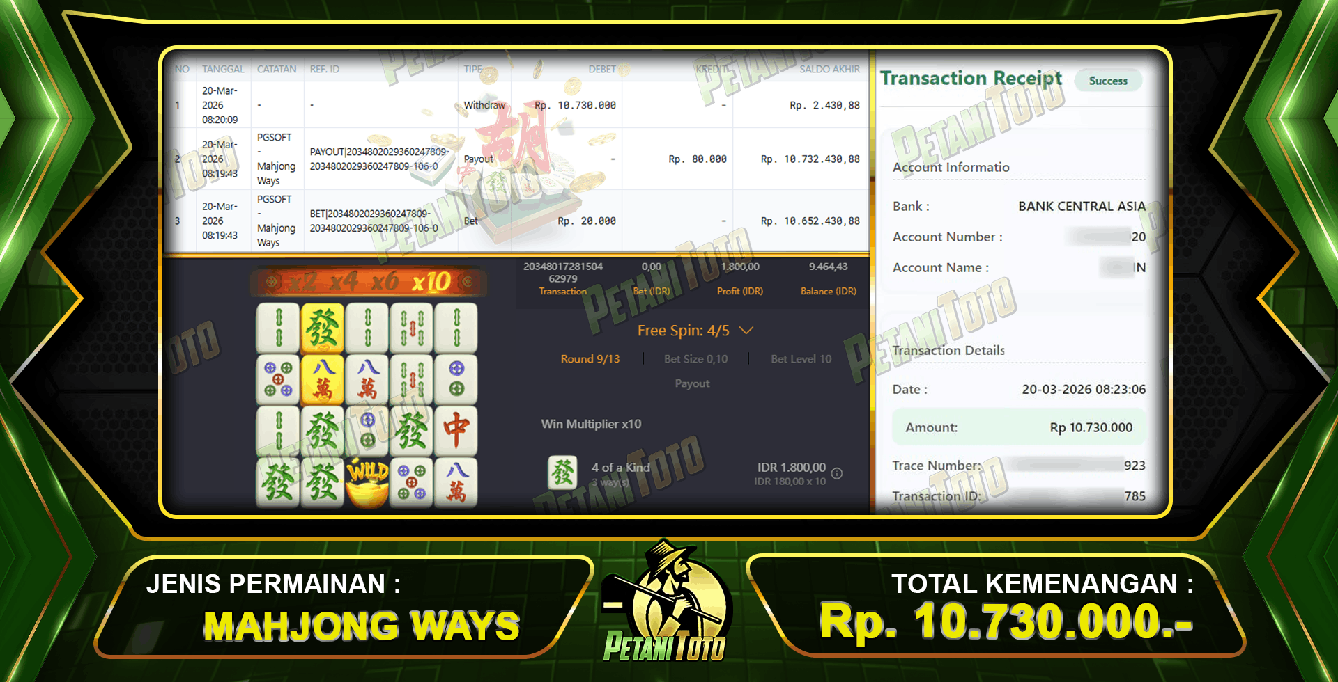 WD ASLI MAHJONG PETANITOTO