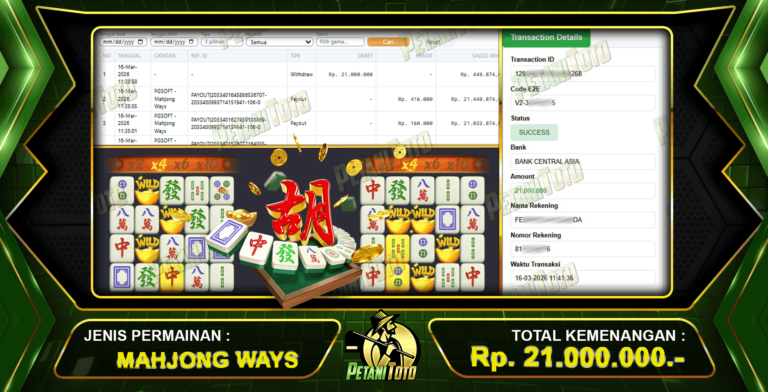 MENYALA MAHJONG WAYS2 PETANITOTO