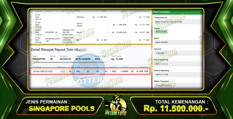  TEMBUS TOGEL SINGAPORE PETANITOTO