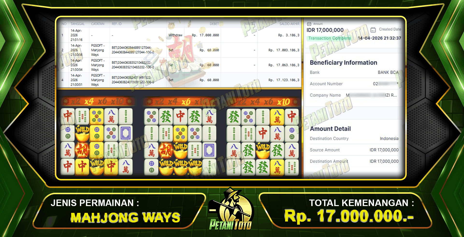 ASLI WD  MAHJONG PETANITOTO