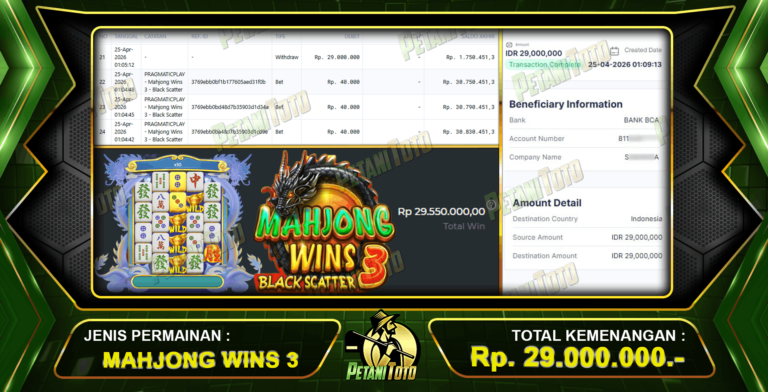 GACOR TERUS MAHJONG PETANITOTO