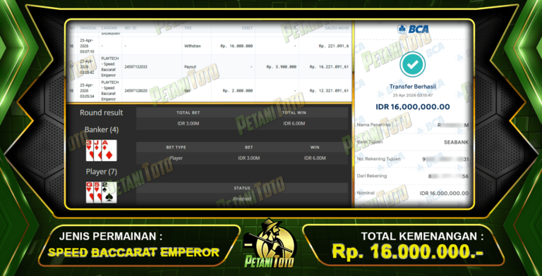 FULL HOKI BACCARAT PETANITOTO