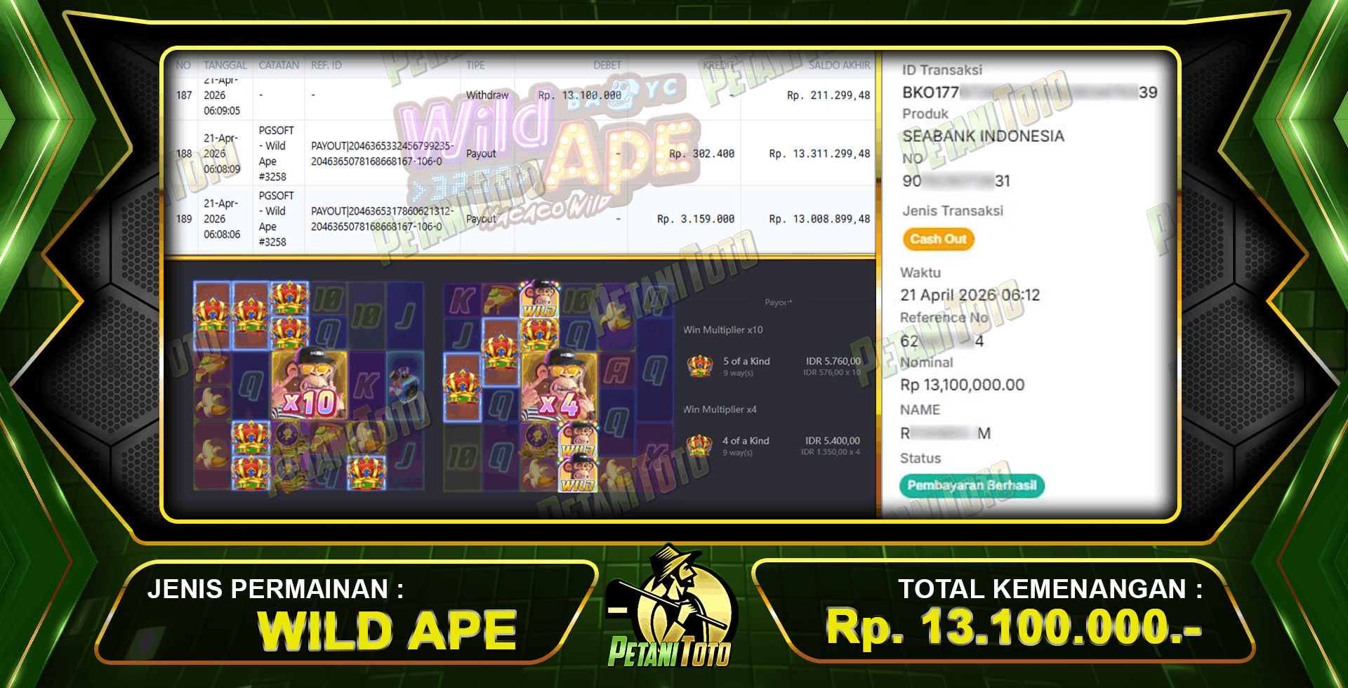 MENAGN SLOT WILD PETANITOTO