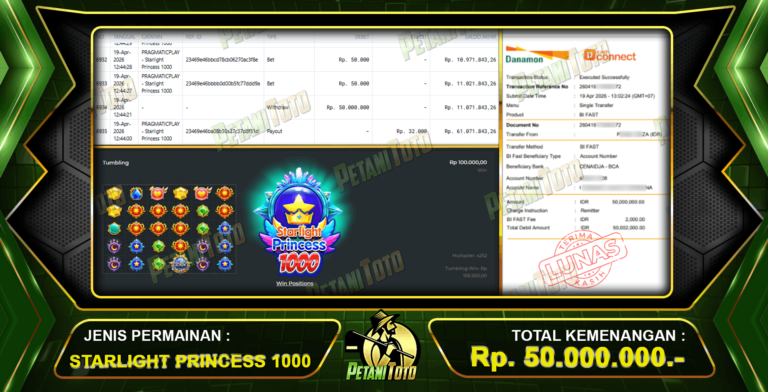KEMENANGAN SLOT STARLIGHT PETANITOTO